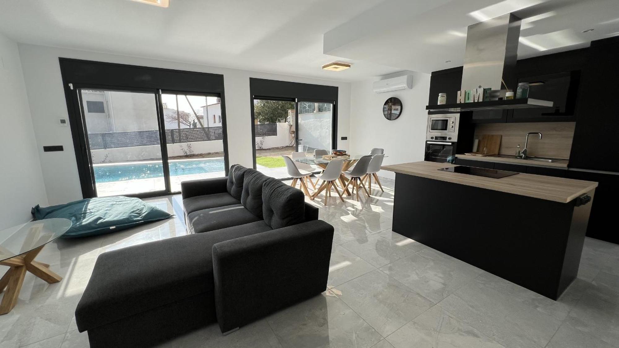 Casa Moderna Roses Con Piscina Y Jardin Mas Bosca, Roses Villa Palau Saverdera Kültér fotó