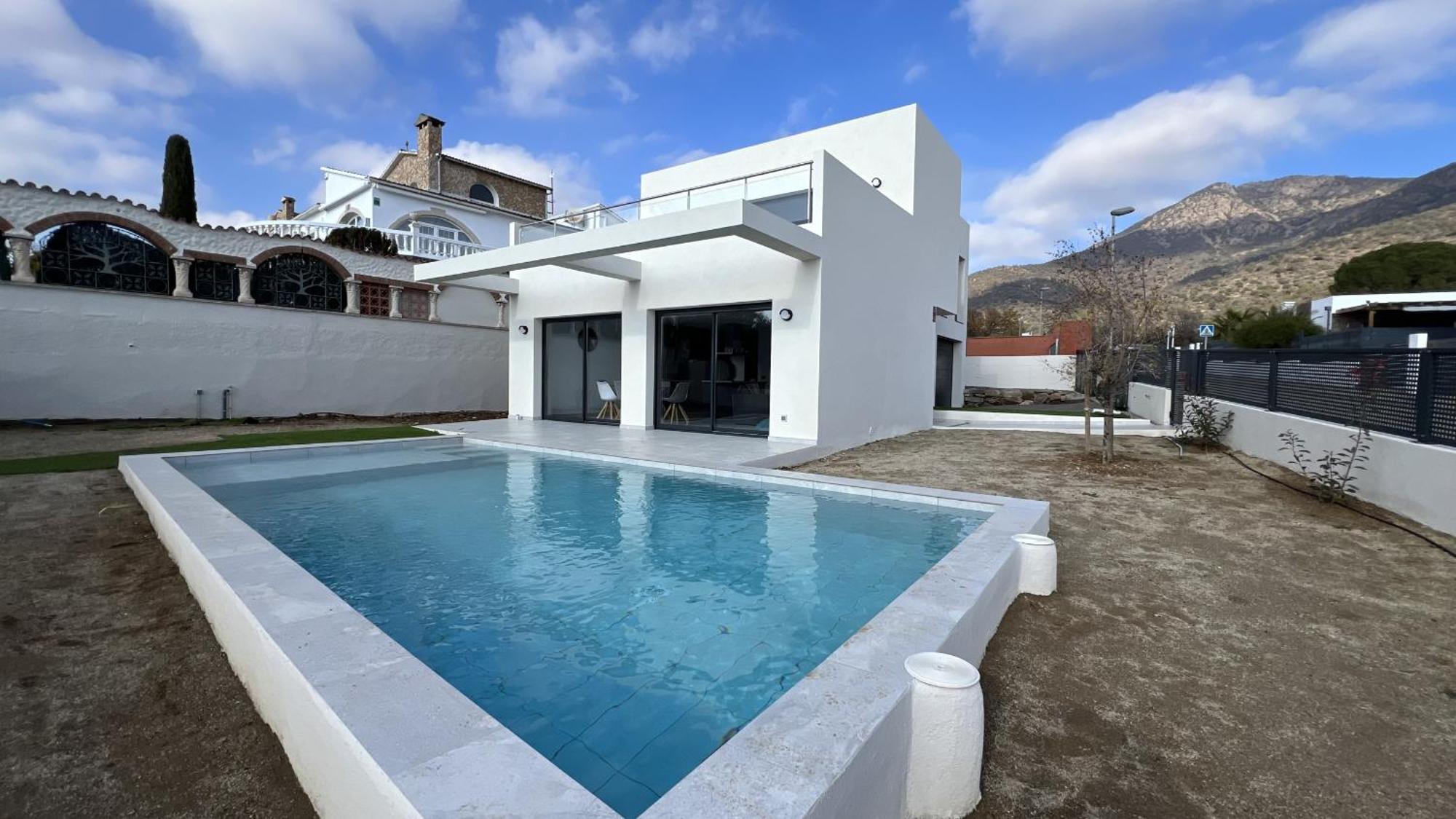 Casa Moderna Roses Con Piscina Y Jardin Mas Bosca, Roses Villa Palau Saverdera Kültér fotó