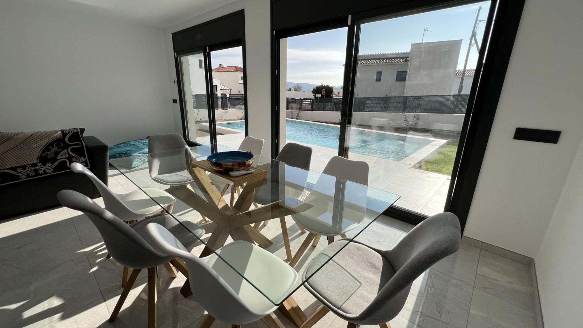 Casa Moderna Roses Con Piscina Y Jardin Mas Bosca, Roses Villa Palau Saverdera Kültér fotó