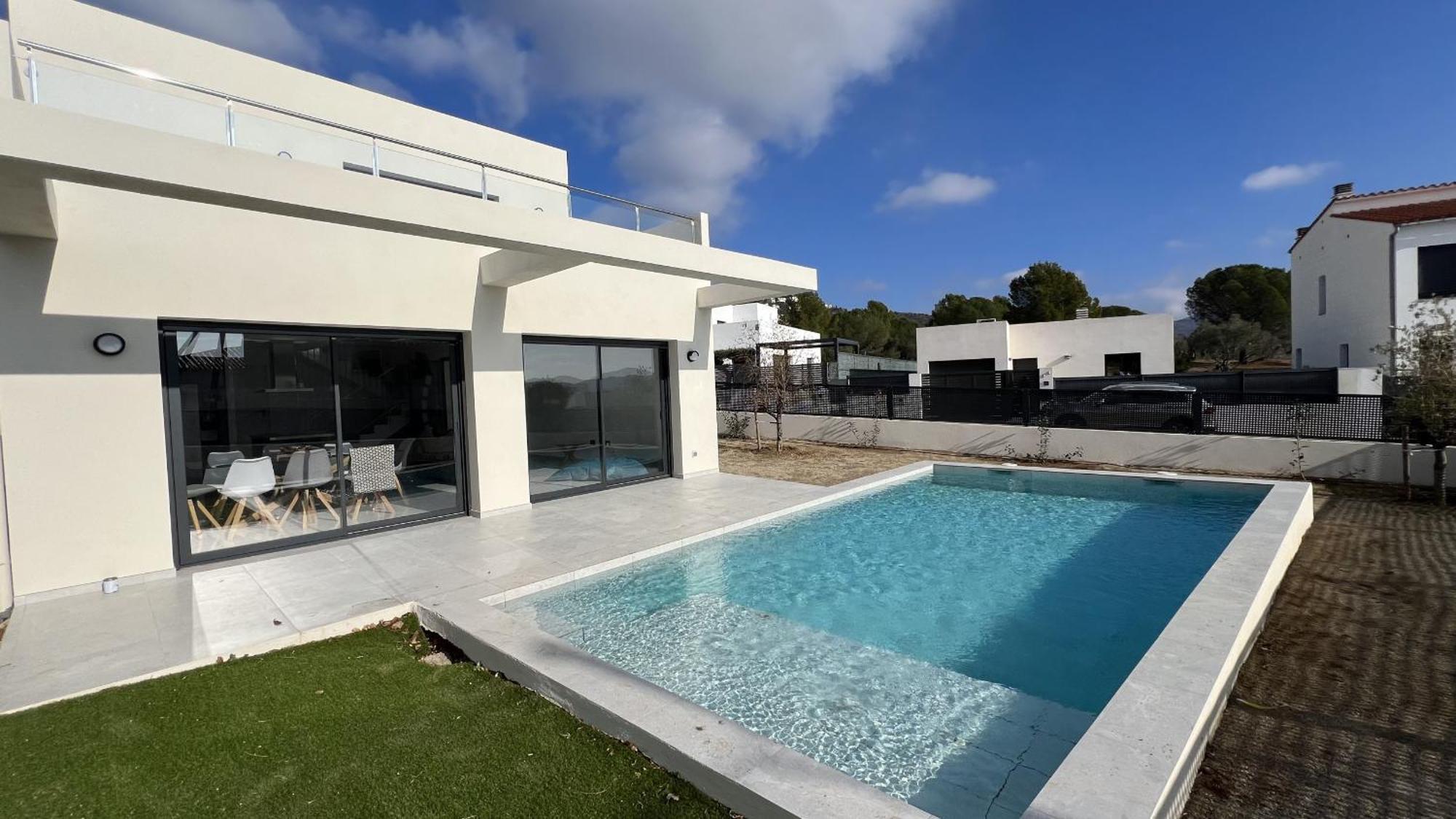 Casa Moderna Roses Con Piscina Y Jardin Mas Bosca, Roses Villa Palau Saverdera Kültér fotó